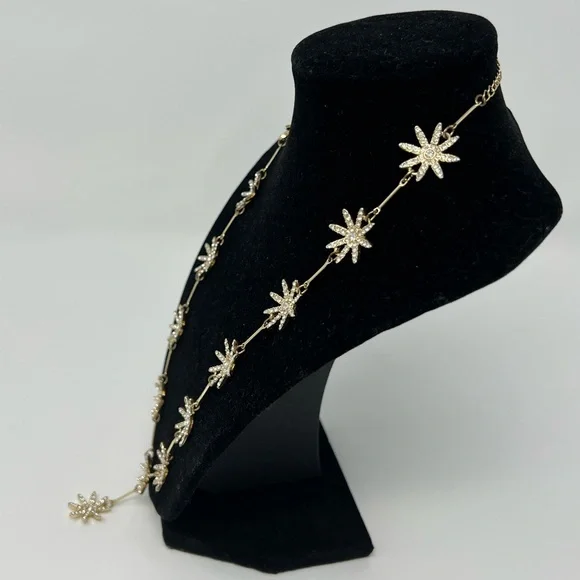 Star Drop Necklace Y Shape Statement Pendant Gold Jewelry Lariat Floral Charm 25 - Picture 4 of 17